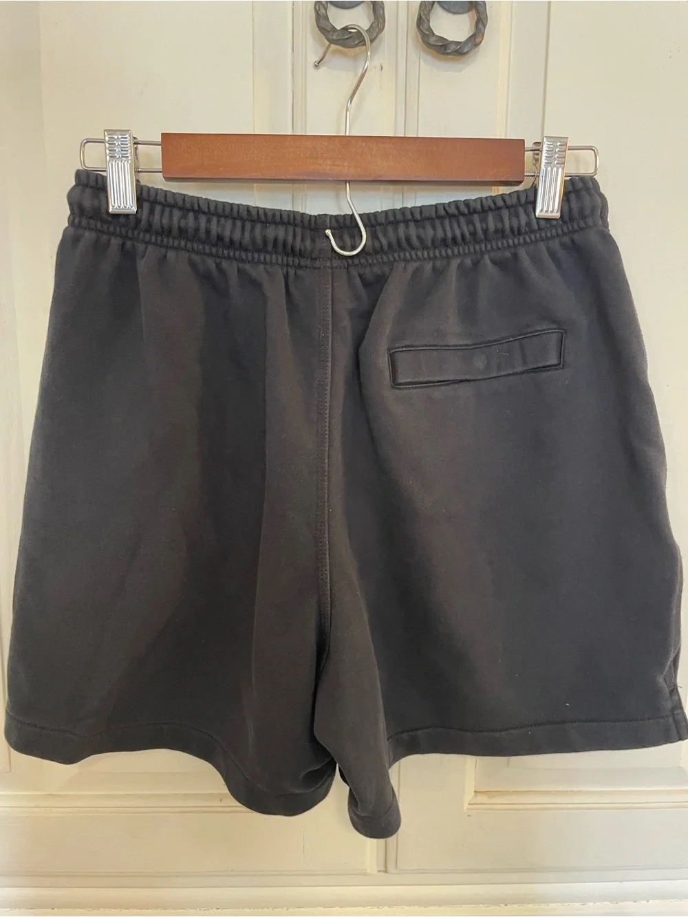 Nike Men’s Black Cotton Drawstring Shorts, 5” Inseam, SIZE S